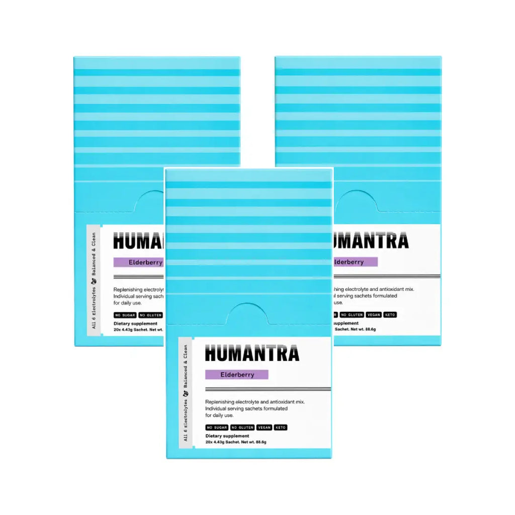Humantra Hydration Packets Elderberry Flavor Sachets 20s Pack of 3