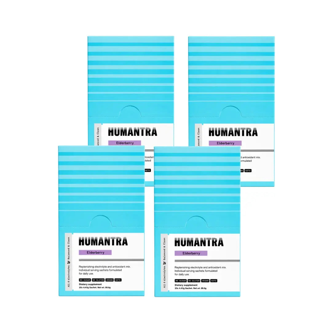 Humantra Hydration Packets Elderberry Flavor Sachets 20s Pack of 4