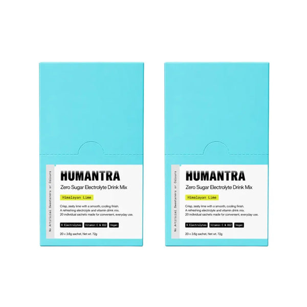 Humantra Hydration Packets Himalayan Lime Flavor Sachets 20s Pack of 2