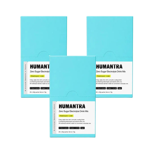 Humantra Hydration Packets Himalayan Lime Flavor Sachets 20s Pack of 3