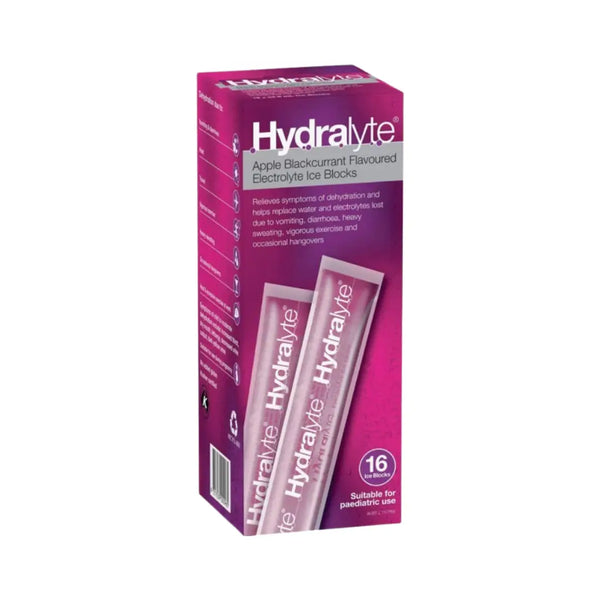 Hydralyte Electrolyte Ice Block Apple Blackcurrant 16s