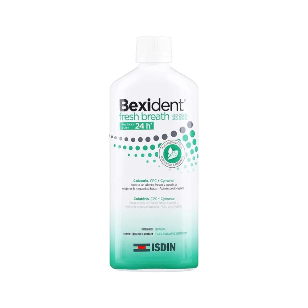 ISDIN Bexident 24H Fresh Breath Mouthwash 500ml – Alcohol-Free Oral Care for Long-Lasting Freshness