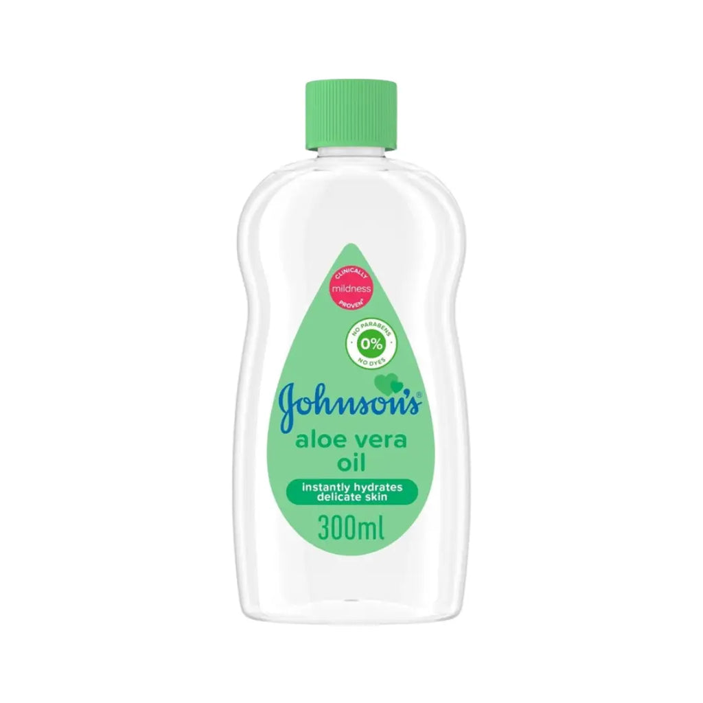 Johnson's Baby Oil Aloe Vera 300ml Moisturizing Baby Massage Oil for Soft and Smooth Skin