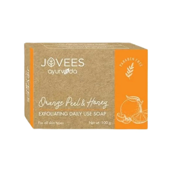 Jovees Ayurveda Orange Peel & Honey Exfoliating Soap 100g