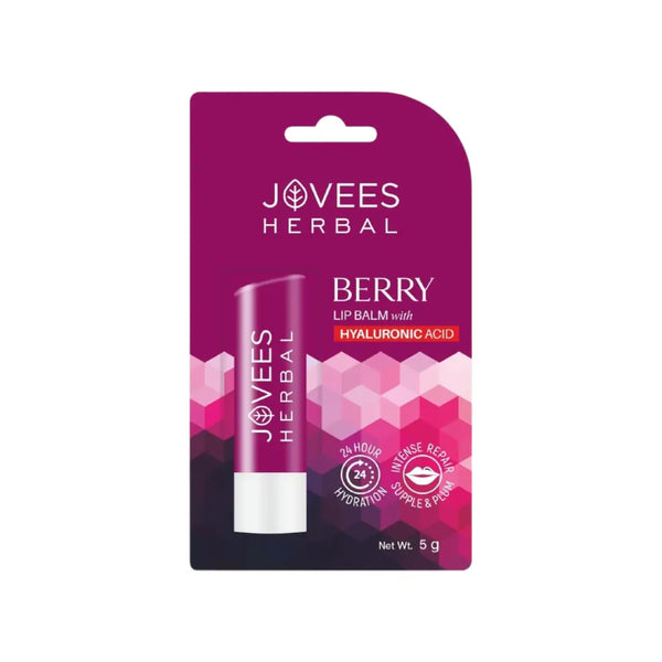Jovees Herbal Berry Lip Balm with Hyaluronic Acid 5g