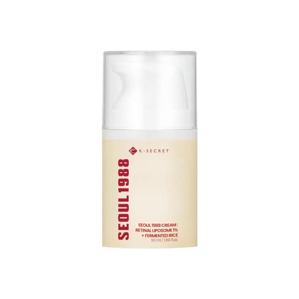 K Secret Seoul 1988 Retinal Liposome 1% Fermented Rice Cream 50ml skincare jar