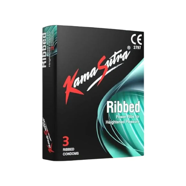 Kamasutra Ribbed Condoms 3s