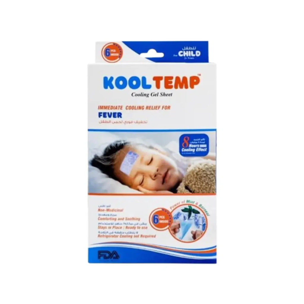 Kool Temp Child Cooling Gel Sheets 6s – Gentle Cooling Comfort for Kids