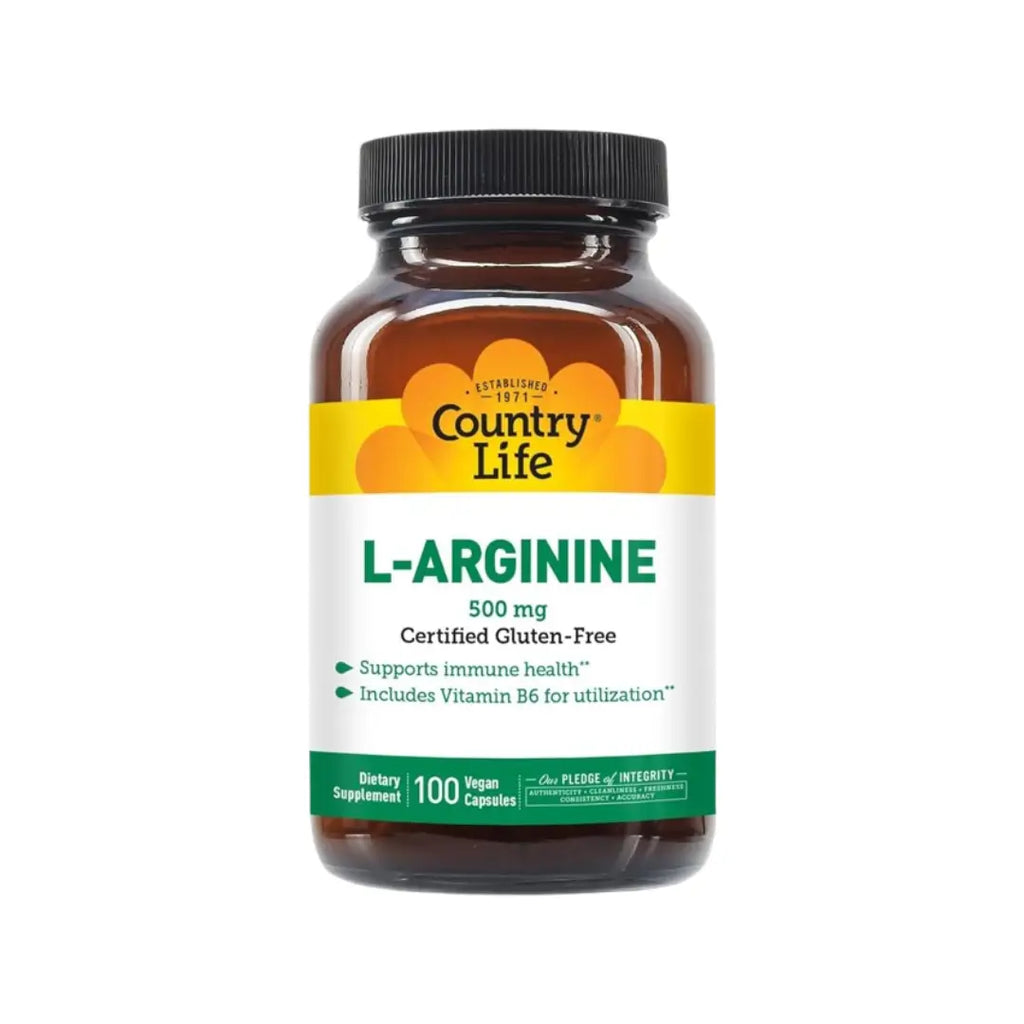 Country Life L Arginine 500MG كبسولة 100 حبة