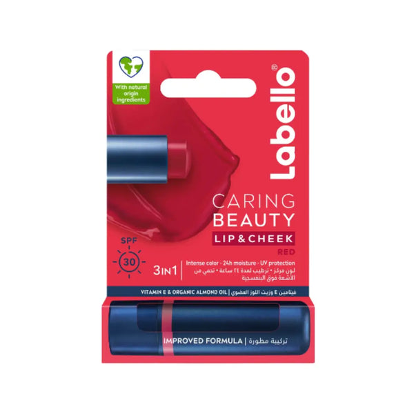 Labello Caring Beauty Lip & Cheek SPF30 Red 4.8g