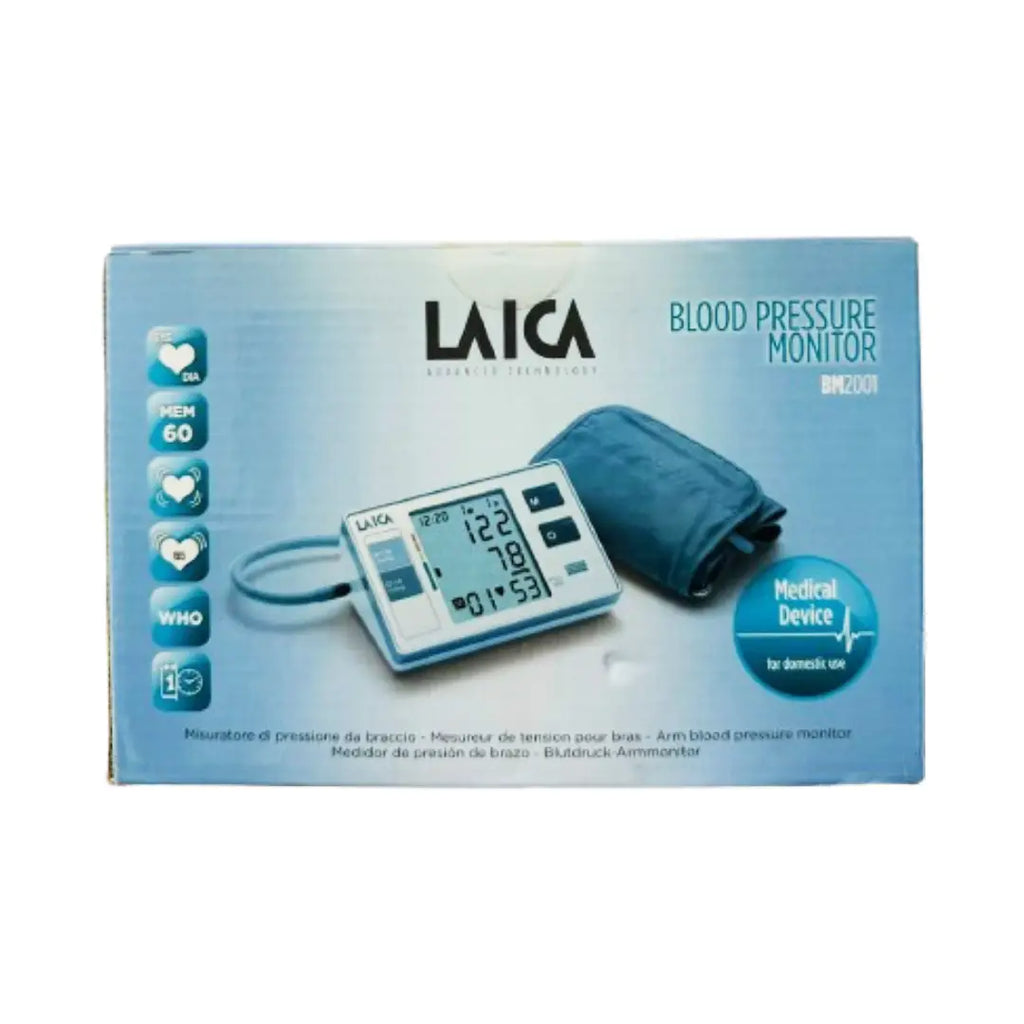 Laica BP Monitor BM2001 – Digital Upper Arm Blood Pressure Monitor with Easy Display