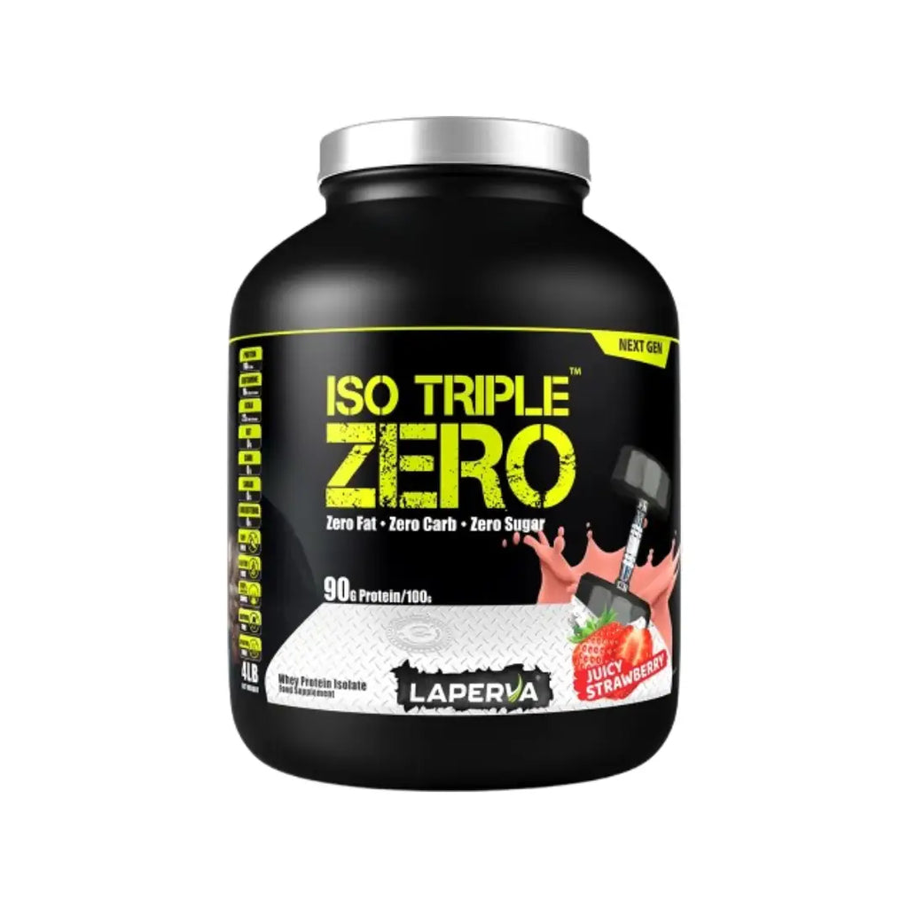 Laperva ISO Triple Zero Whey Protein 4LB Juicy Strawberry – 60 Servings High Protein Powder