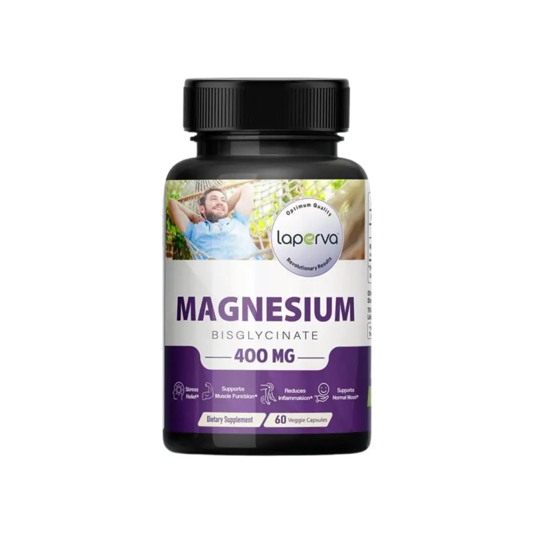 Laperva Magnesium Bisglycinate 400mg Veg Capsules 90s – High Absorption Magnesium Supplement
