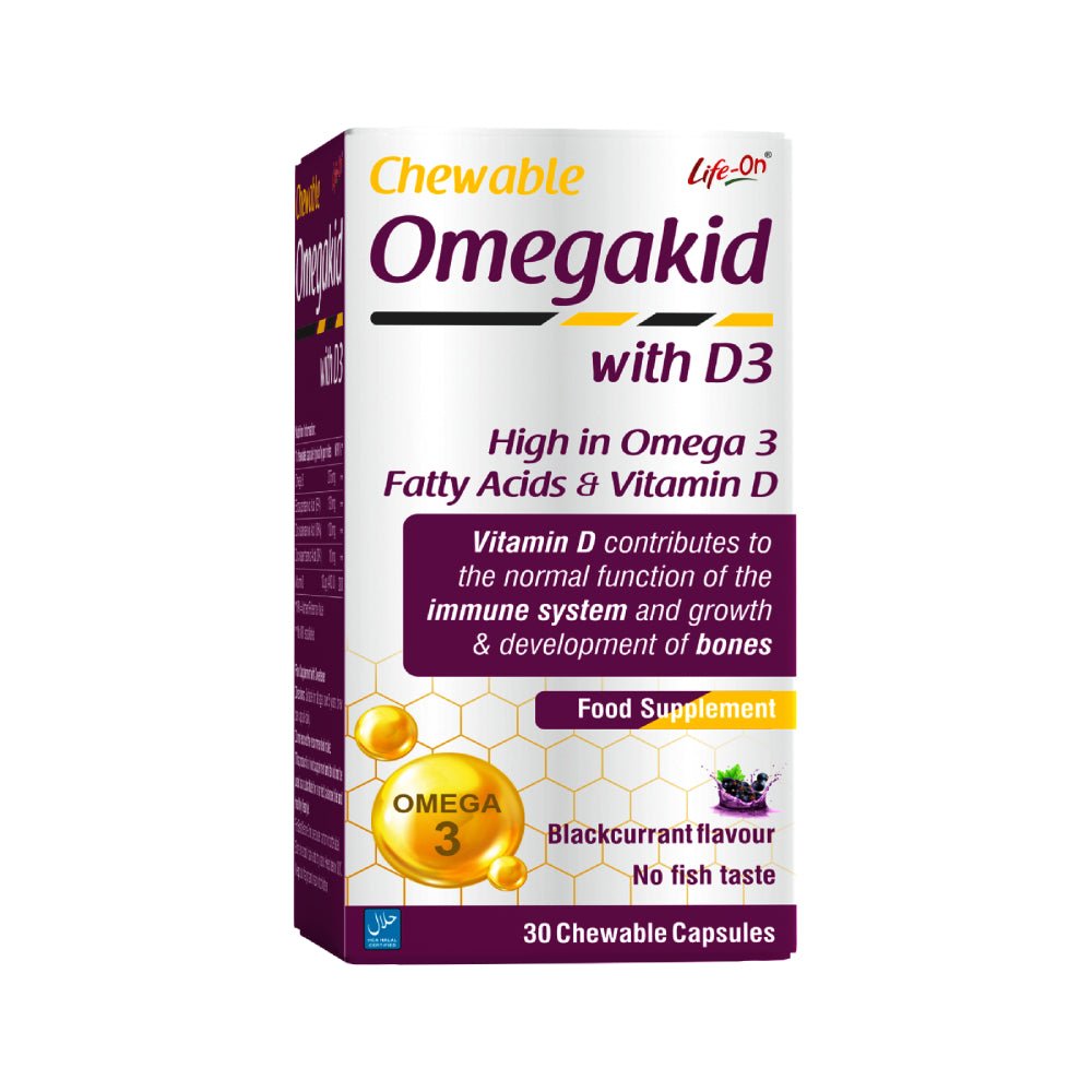 LIFE ON OMEGAKID كبسولات مضغ 30 كبسولة