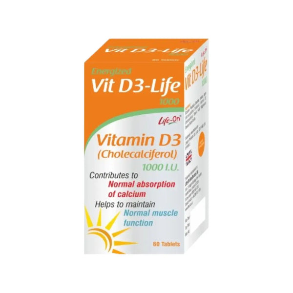 Life On Energized Vitamin D3 1000 IU Tablets 60s
