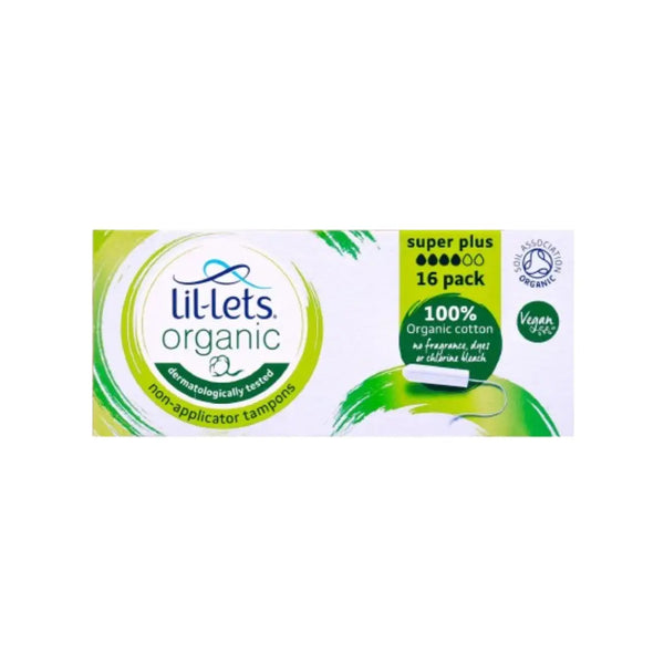 Lil-Lets Organic Super Plus Non Applicator Tampons 16s