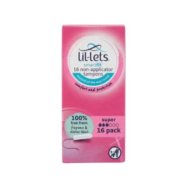 Lil-Lets Smart Fit Super Non Applicator Tampos 16s