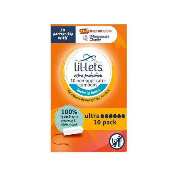 Lil-Lets Ultra Extra Protection Non Applicator Tampons 10s