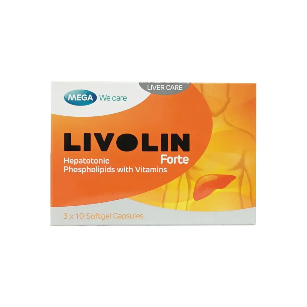 Livolin Forte capsules 30 pack front box view