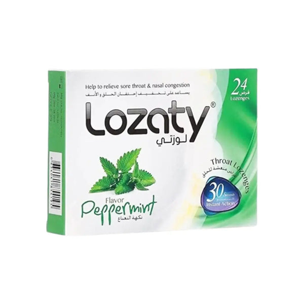 Lozaty Peppermint Throat Lozenges 24s