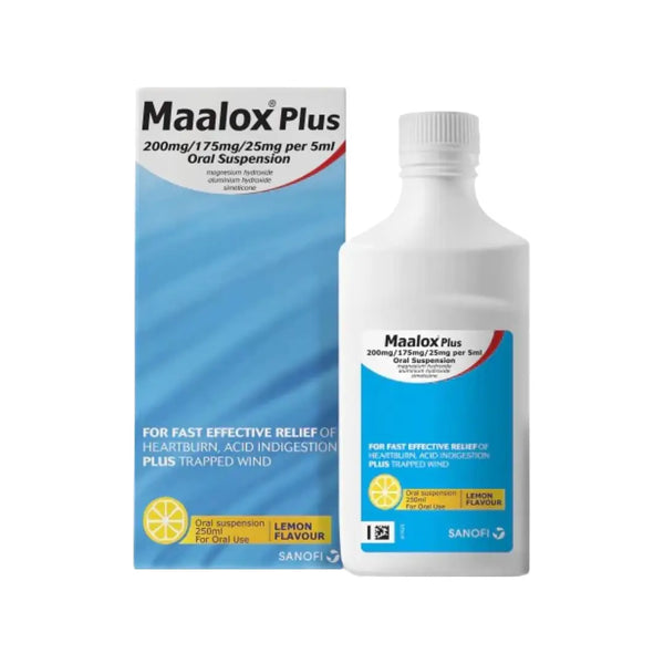 Maalox Plus معلق فموي بنكهة الليمون 355 مل