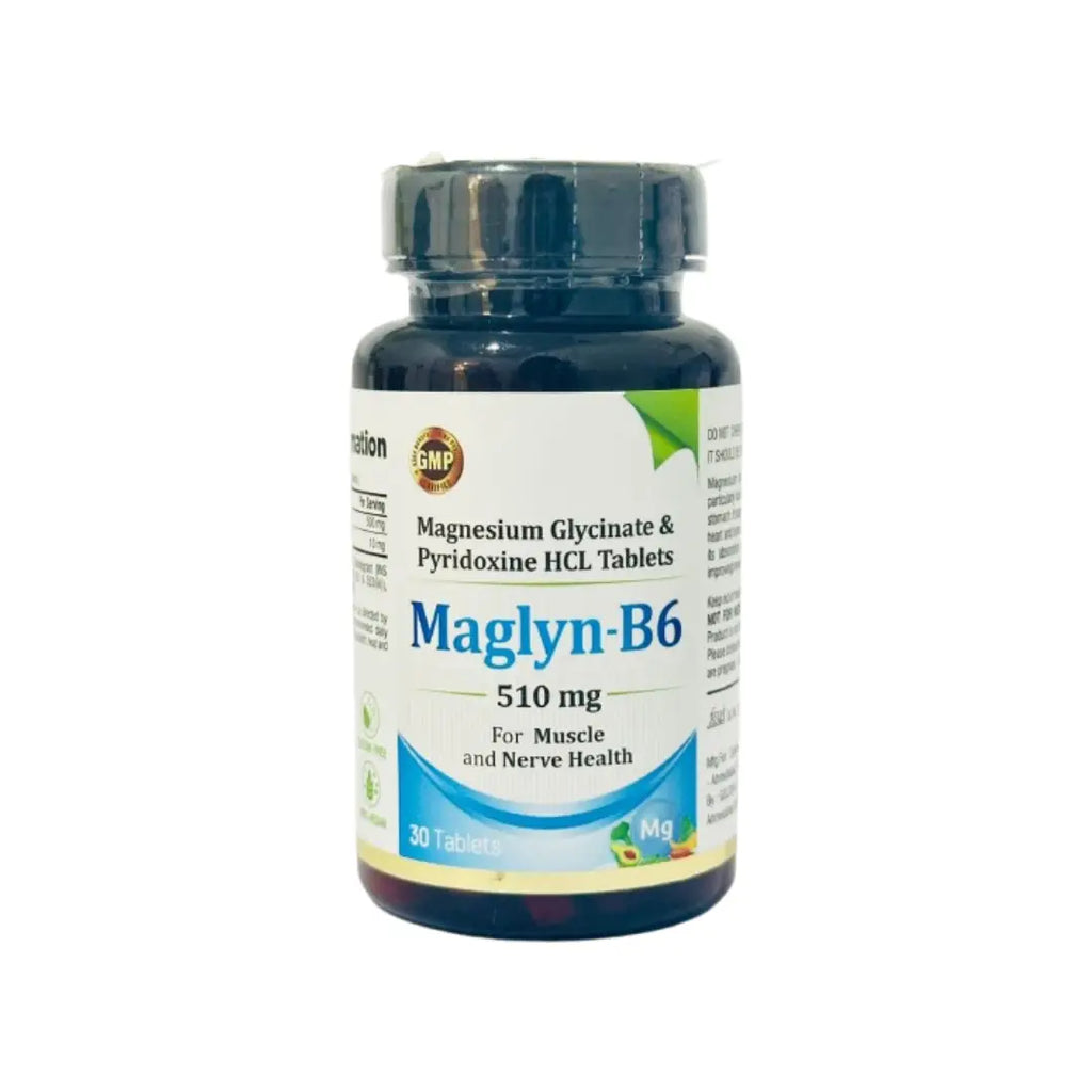 Maglyn-B6 510mg Tablets 30s – Magnesium with Vitamin B6 Supplement for Daily Nutritional Support