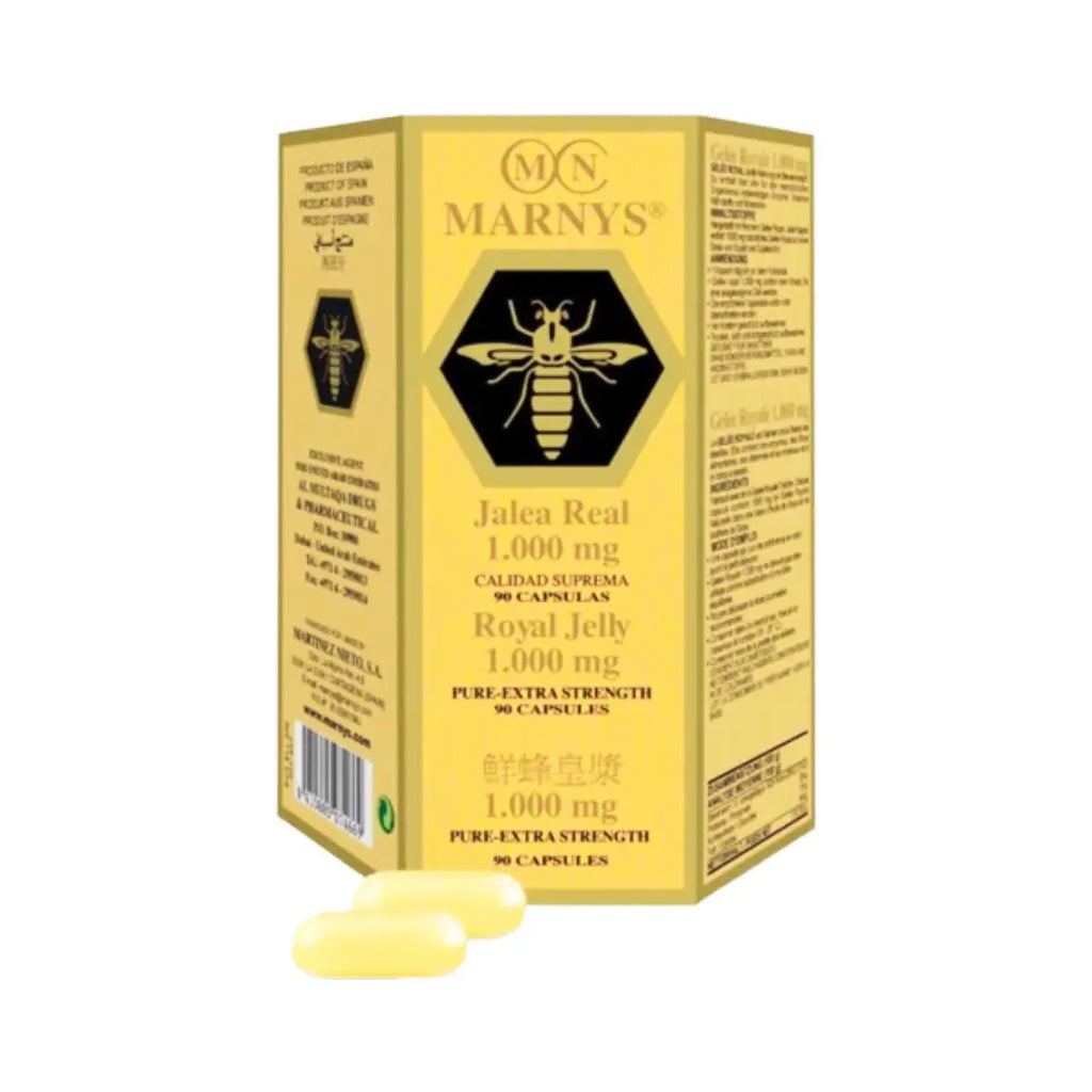 Marnys Royal Jelly 1000mg Capsules 90s – Royal Jelly & Lecithin Daily Supplement