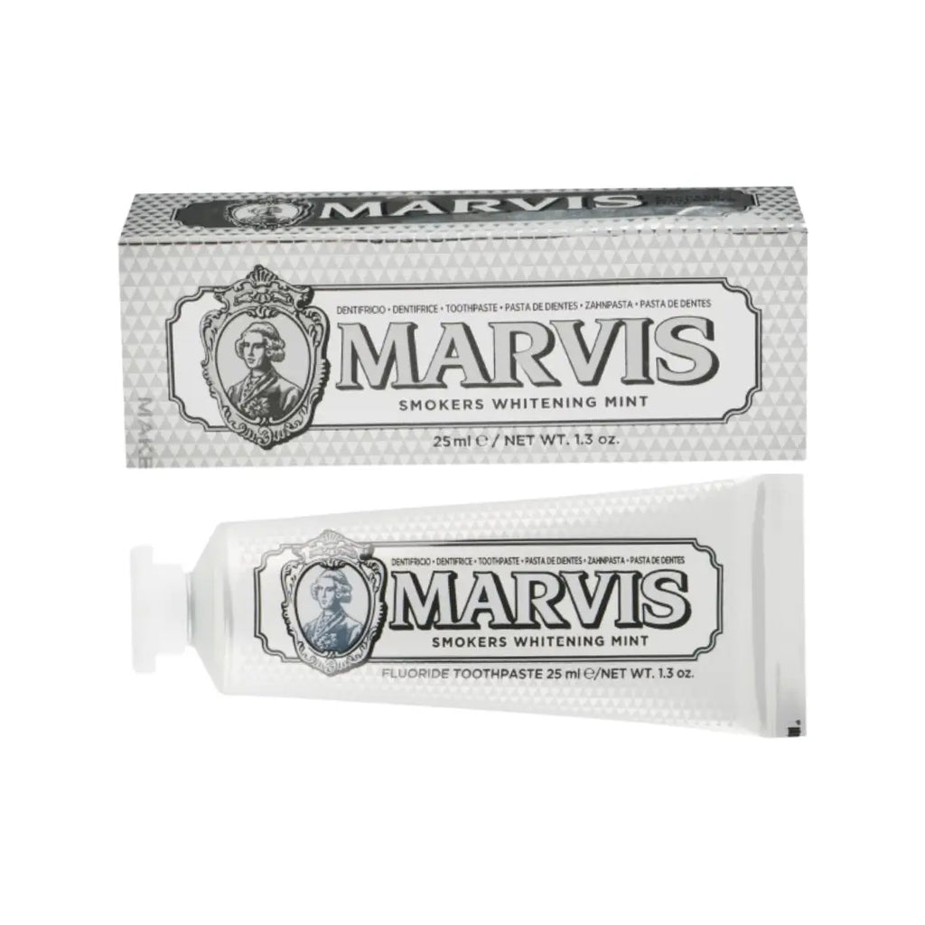 Marvis Smokers Whitening Mint Toothpaste 25ml – Travel Size Mint Toothpaste for Fresh Oral Care