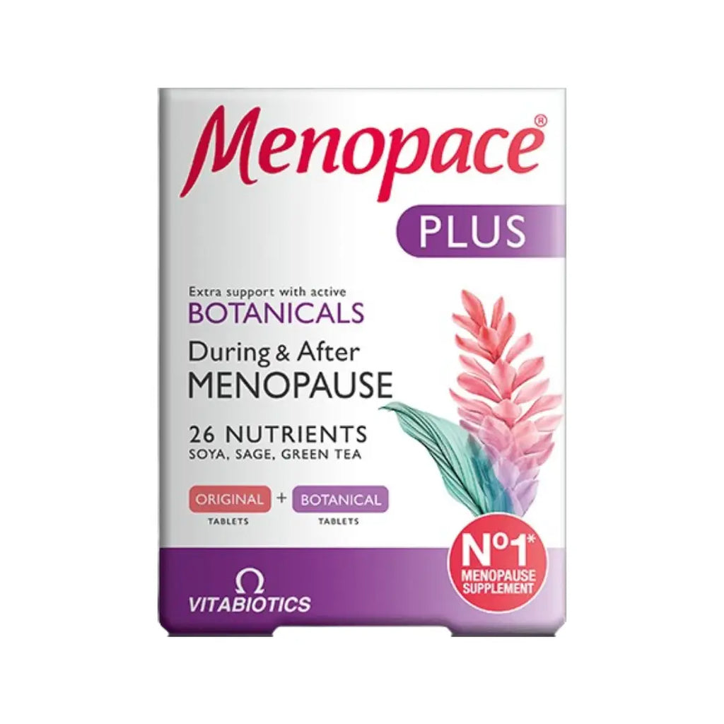 Menopace Plus Original + Botanical Dual Pack 56s  multivitamin and herbal supplement for women’s menopause support, energy, and wellbeing