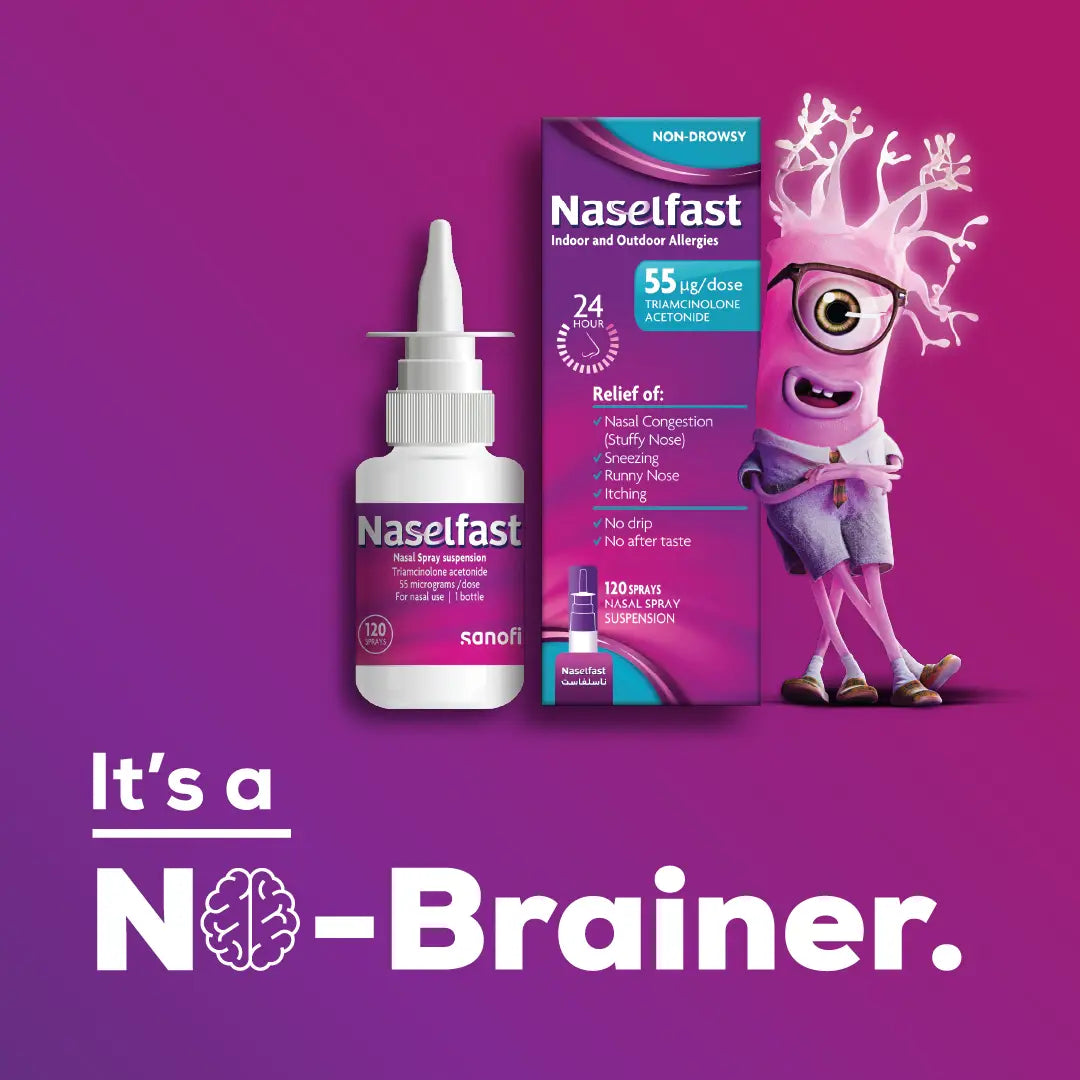 Naselfast 55mcg nasal spray 120 doses allergy relief