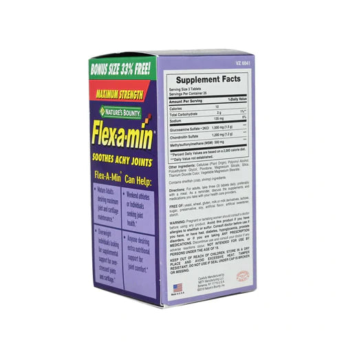 Nature’s Bounty Flex-A-Min 60+20 Tablets for joint health and mobility support