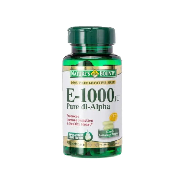 Nature's Bounty Vitamin E 1000IU Softgel 50s