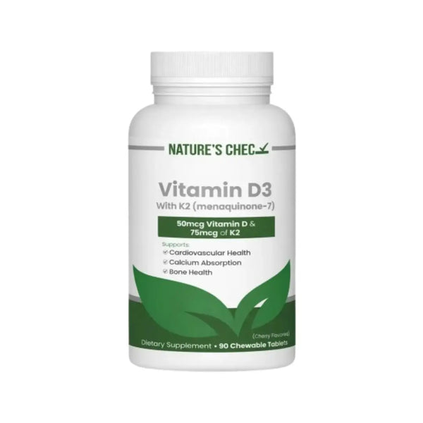 Nature's Chec Vitamin D3 with K2 Chewable Tablet 90s