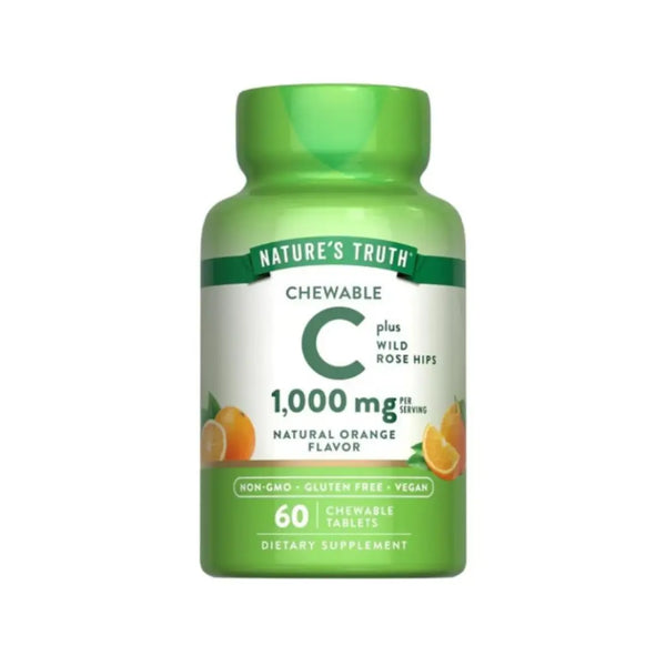 Nature's Truth Chewable C 1000mg Natural Orange Tablets 60
