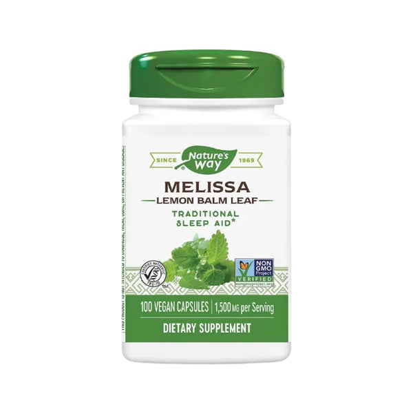 Nature's Way Melissa Lemon Balm Leaf Veg Capsules 100