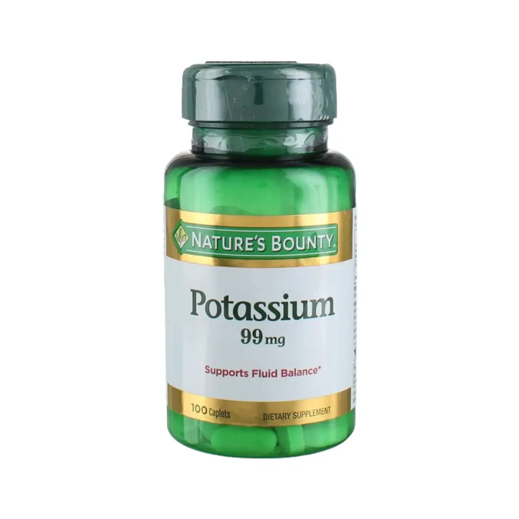 Nature’s Bounty Potassium 99mg Caplets 100s – Daily Mineral Supplement for Electrolyte Balance