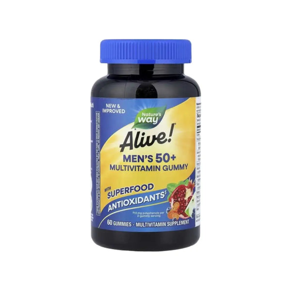 Natures Way Alive! Men's 50+ Multivitamin Gummies 60s