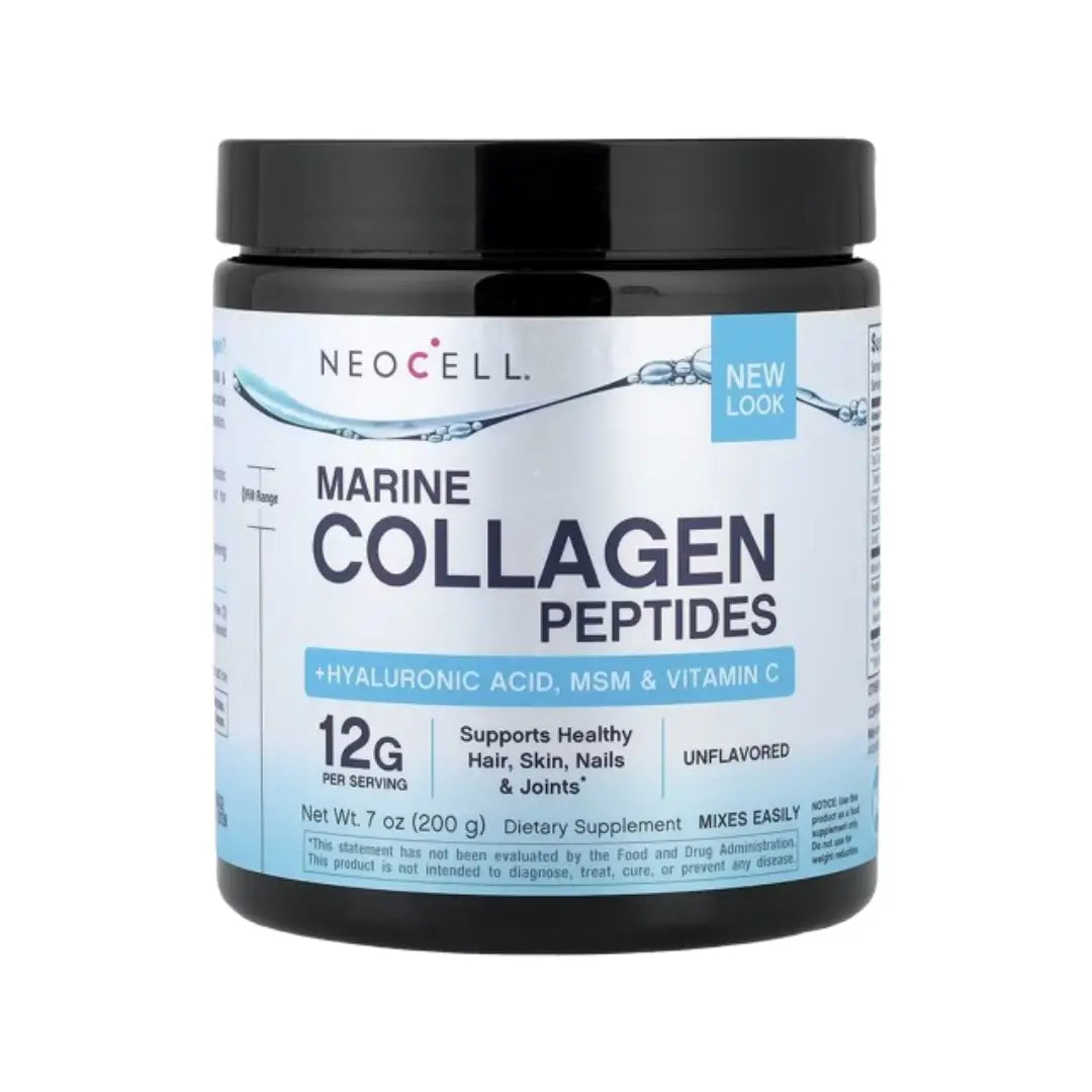 NeoCell Marine Collagen Peptides + Hyaluronic Acid Powder 200g Unflavored – Collagen Supplement