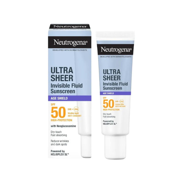 Neutrogena Ultra Sheer Invisible Fluid Sunscreen Age Shield SPF50+ 50ml