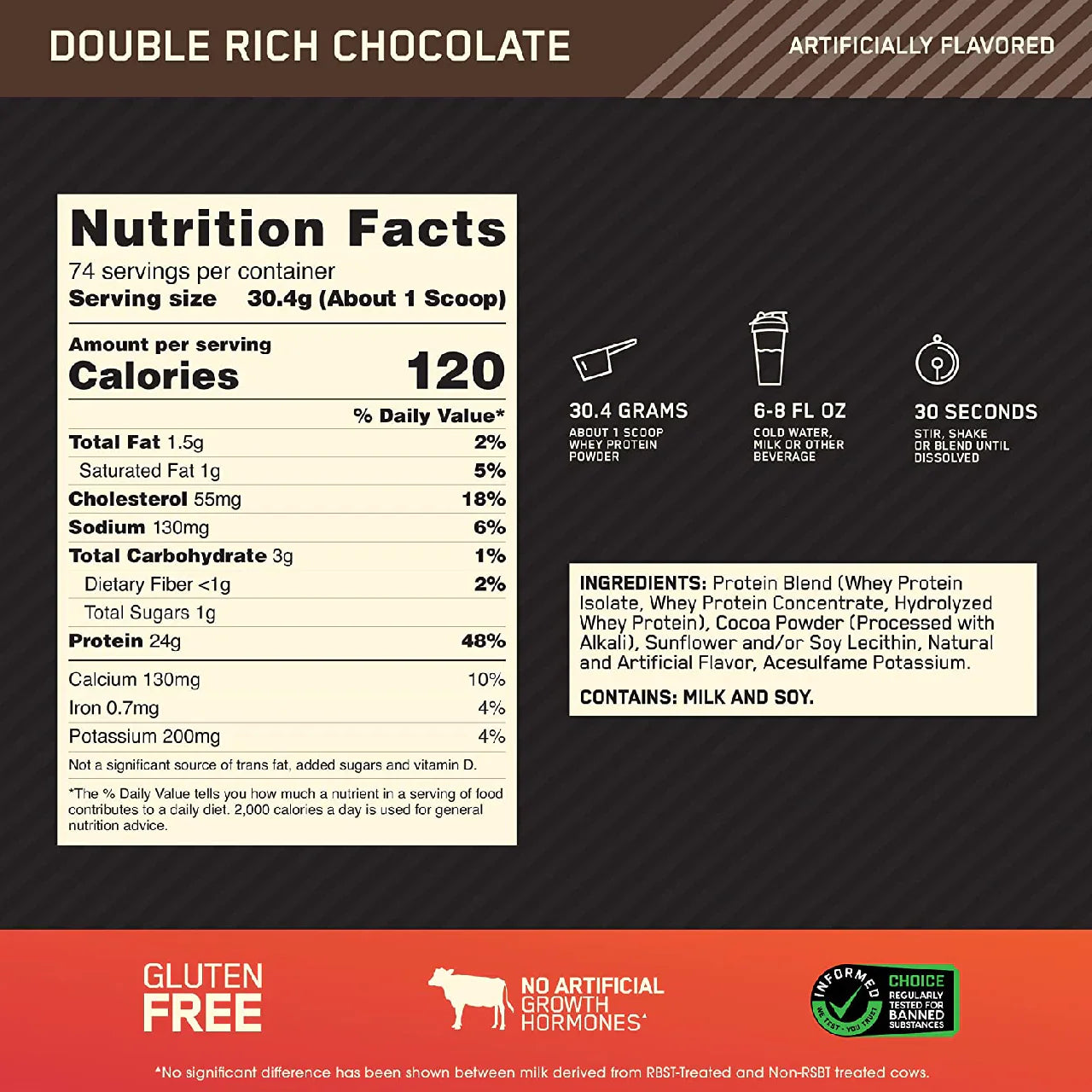 OPTIMUM NUTRITION Gold Standard Whey Protein 5 أرطال