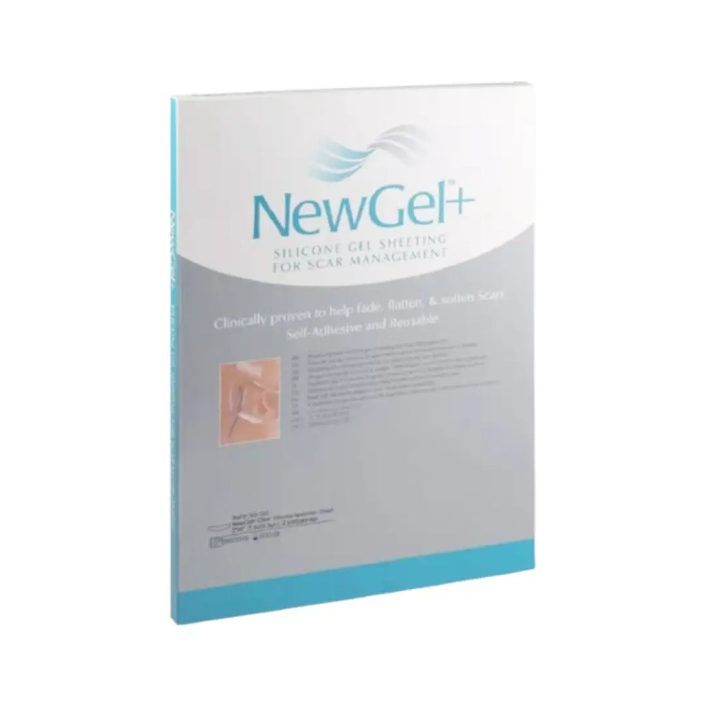 NewGel+ Beige Silicone Gel Sheeting 12.7 × 15.2cm (1 Sheet) – Reusable Skin Care Silicone Sheet for Scar Appearance Support