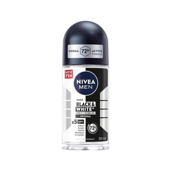 Nivea Men 72H Black & White Invisible Original Deo Roll On 50ml