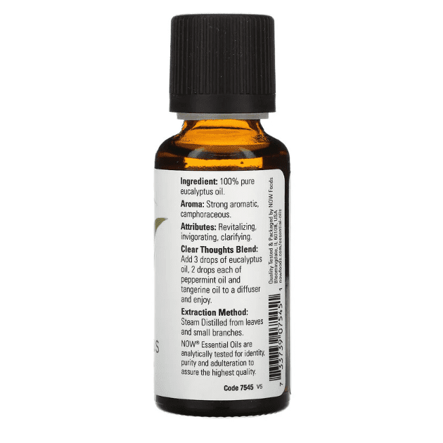 Now Foods, Essential Oils, Eucalyptus, 1 fl oz (30 ml) - Med7 Online