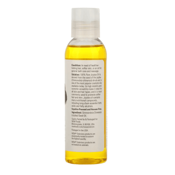Now Foods, Solutions, Jojoba Oil, 4 fl oz (118 ml) - Med7 Online