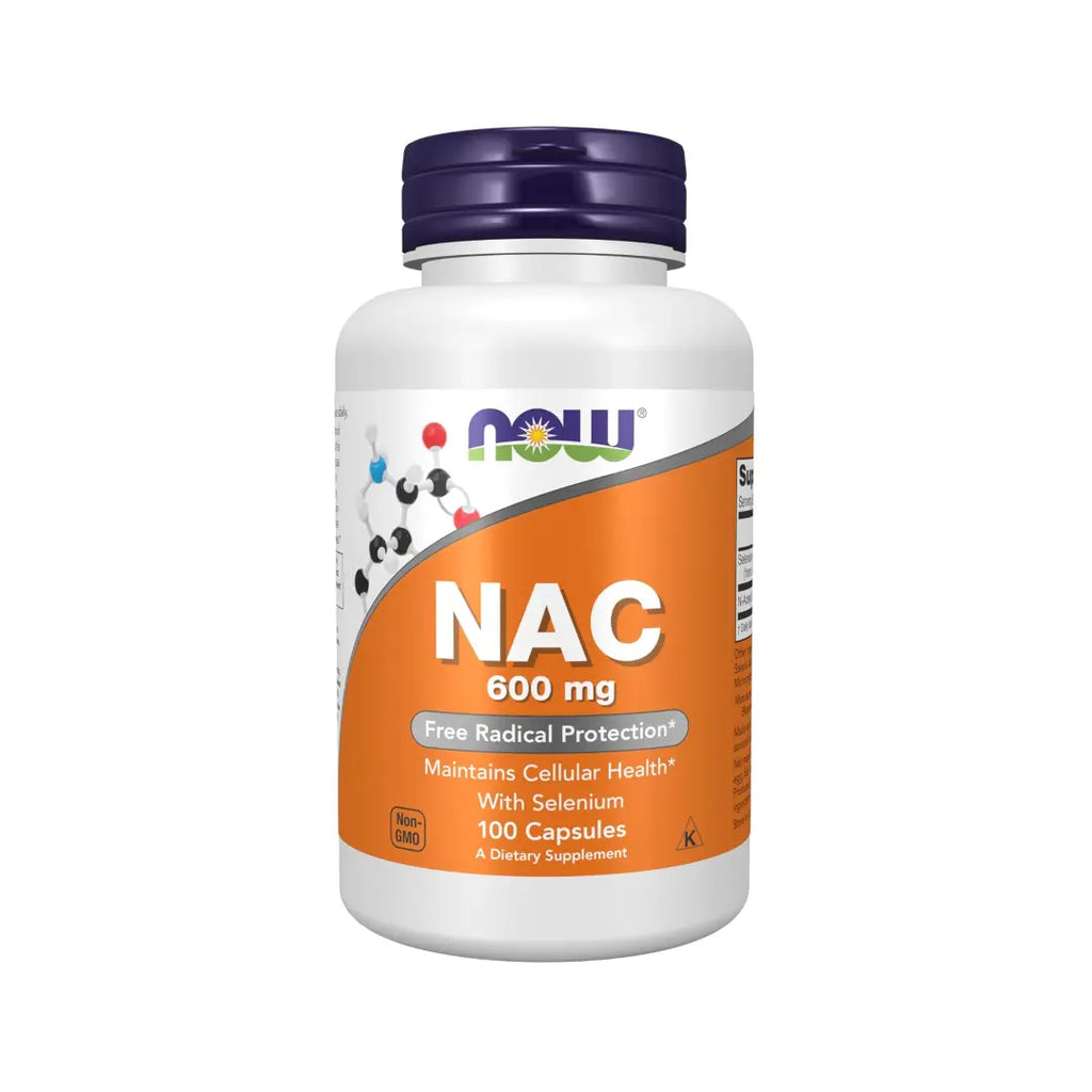 NOW NAC 600mg Capsules 100s | N-Acetyl Cysteine Antioxidant Supplement