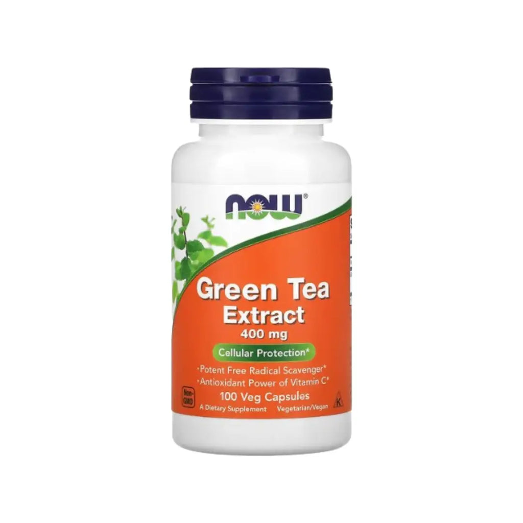 Now Green Tea Extract 400mg Veg Capsules 100 – Antioxidant Support with Polyphenols & Catechins