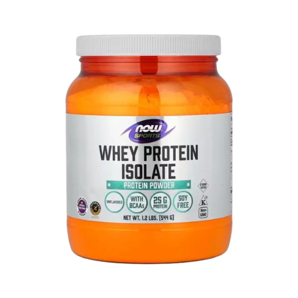 Now Sports Whey Protein Isolate Protein Powder 1.2LB Unflavoured 544g