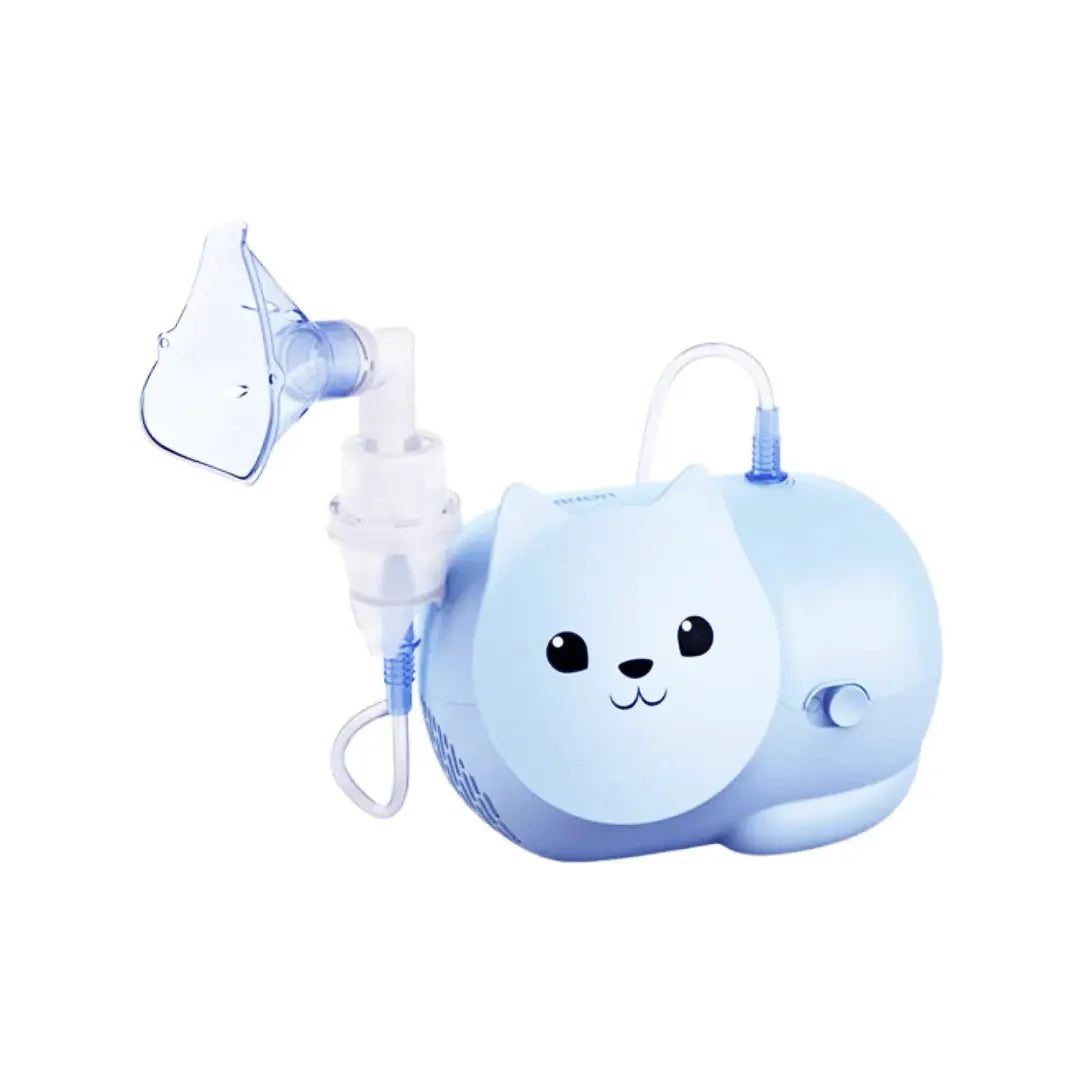 Omron Nami Cat Compressor Nebulizer front view with cat design
