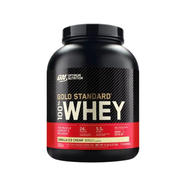 Optimum Nutrition Gold Standard 100% Whey 5lb – Vanilla Ice Cream