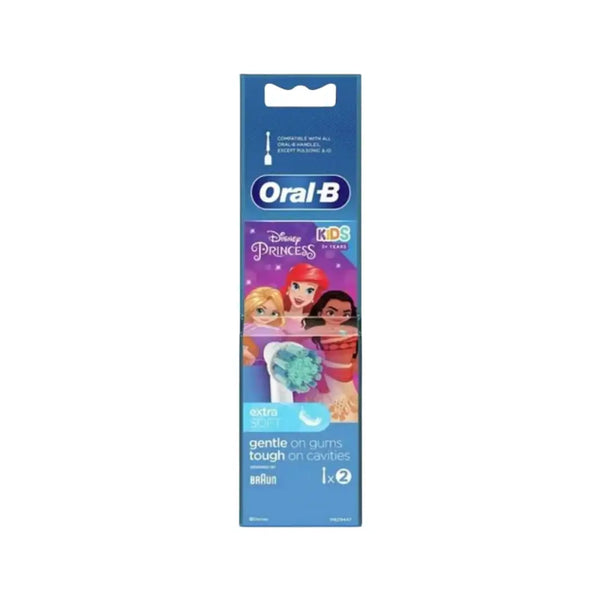 Oral B Disney Princess Kids 3+ Year Extra Soft Brush Head 2s